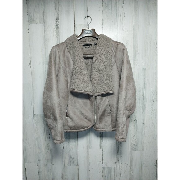 H by Halston Faux Suede Asymmetrical Moto Jacket  Sz 22W - Picture 1 of 6